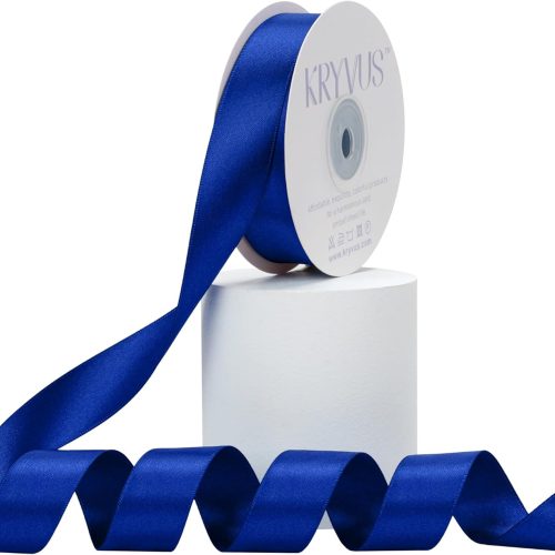 1 Royal Blue Satin Ribbon, Double Faced 7/8 Inch X 25 Yards Royal Blue Ribbon, Premium Satin Ribbon for Gift Wrapping, Crafts, Hair Bow Making, Sewing, Flower Bouquet, Wedding Party Decor