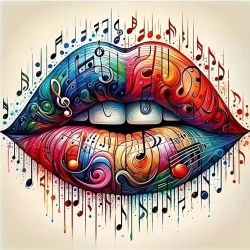 1 CXYQLC DIY 5D Diamond Painting Kits for Adults Diamond Art Colorful Mouth Design Diamond Painting Full Drill Crystal Rhinestone Embroidery Craft Kits for Home Wall Decor Gifts 13.8x13.8inch