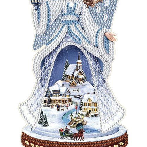 1 MVVMTOP Christmas Diamond Art Tabletop Decoration, DIY Snow Angel, Diamond Art 5D Special Shape Crystal Diamond Partial Diamond Art Painting Mosaic Handicraft, Home Office Tabletop Decor Gift