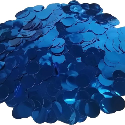 1 ZOOYOO Blue Foil Confetti, Round Foil Glitter Table Confetti Dots, Sparkling for Wedding Birthday Party Decoration (1.76 OZ, 1.5 cm)