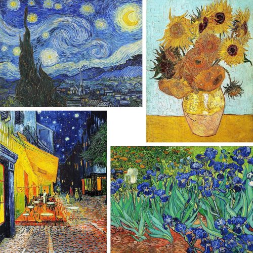 VeGuude Large Diamond Painting Kits for Adults, Van Gogh Irises 5D Diamond Art Kits for Beginner DIY Full Drill Diamonds Dots Crystal Craft Kits for Home Wall Decor Gifts[16x19in]