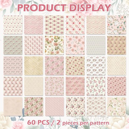 1 60Pcs Boho Cotton Fabric Bundles Boho Heart Sun Fabric Squares Colorful Quilting Patchwork for DIY Handmade Sewing Crafting, 10 x 10 Inch