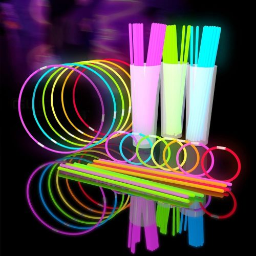 1 Glow Fever 209pcs Glow Sticks Bulk Party Pack includes 100 8" Glow Sticks and 109 Accessories, with bonus connectors for glow sphere and eye glasses, for Party Festivals Rave Halloween