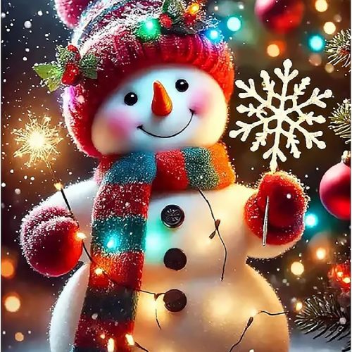 Christmas Diamond Art Painting Kits for Adults,Snowman Diamond Painting Kits for Beginners 5D Full Drill Diamond Dots,Gem Art Crafts for Adults Wall Decor 12x16inch