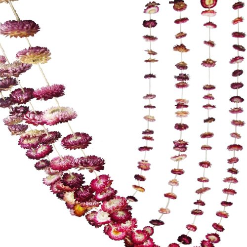 1 Dried Flowers Garland Real Daisy Sunflower Garlands 10.5ft 63 Pcs Natural Dried Daisy Flowers Heads Gerbera Daisies Dry Flower Arrangements for Wedding Boho Decor Home Party Wall Hanging