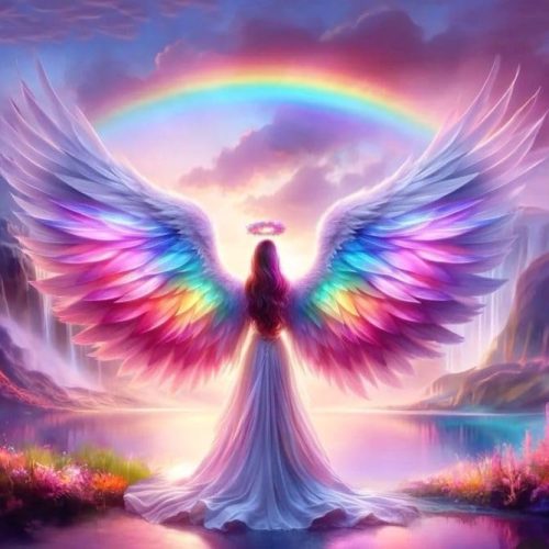 1 eimivrc Diamond Painting Kits for Adults Angel Fairy-Diamond Art Kits for Adults Angel,Full Drill Diamond Painting Kits for Home Wall Decor(35x35 cm)
