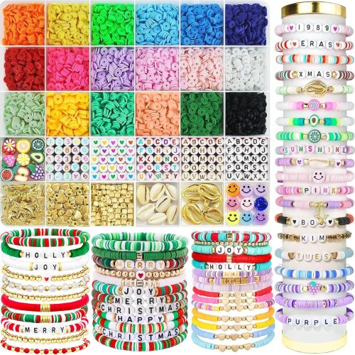1 OHOME Stocking Stuffers - 5300 Clay Beads Bracelet Making Kit,Arts and Crafts for Kids Ages 8-12,Christmas Gifts Crafts Games Toys for 3-10 Year Old Birthday,Christmas Gifts for Grandkids