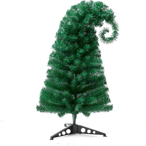 1 3FT Artificial Christmas Tree,Black Tabletop Christmas Pine Tree with Plastic Stand Mini Xmas Tree for Christmas Halloween Indoor Outdoor Holiday Home Decoration (Black)