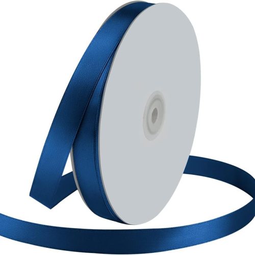 1 5/8" Wide x 100 Yards Single Face Polyester Satin Ribbon, Satin Ribbon for Crafts, Gift, Hair Bows, Wedding Party Decoration, Bow Making & Other Projects (Navy Blue)