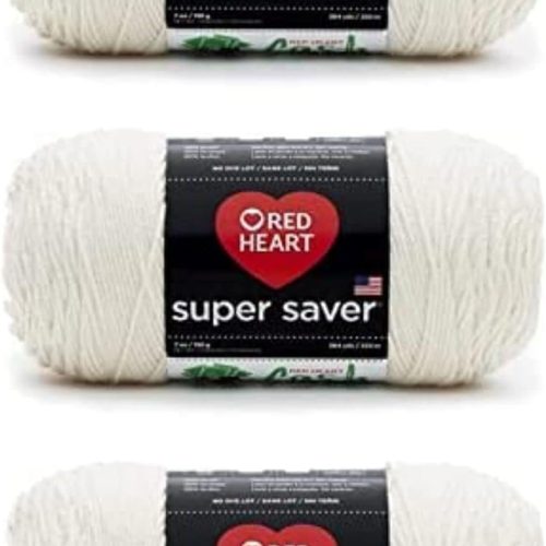 1 Red Heart Super Saver Aran Yarn - 3 Pack of 198g/7oz - Acrylic - 4 Medium (Worsted) - 364 Yards - Knitting/Crochet