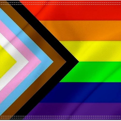 Homissor New Intersex Progress Pride Flag 3x5 ft- LGBTQ Rainbow Inclusive Intersexual Bisexual Flags Banner Fade Resistant for Indoor Outdoor