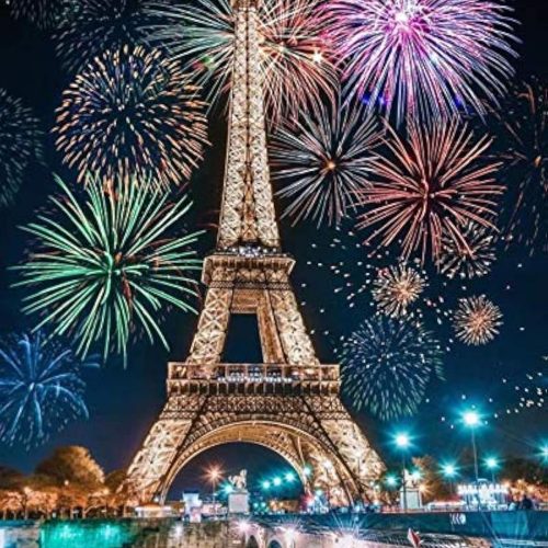 1 KEJJNYER 5D Diamond Eiffel Tower Paint Kits for Adults, DIY Diamond Art Paris Eiffel Tower Painting Craft for Home Wall Decoration(16x12inch)