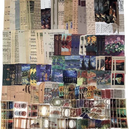 1 200PCS Vintage Scrapbooking Supplies Kit for Journaling,Bullet Journals Junk Journal Planners Aesthetic Cottagecore Room Decor Wall Art Collage Album(Artistic)