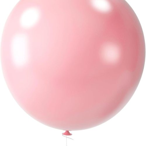 1 LOVESTOWN 36 Inch Pastel Pink Balloons, 4 PCS Jumbo Latex balloons for Proposal Wedding Aniverary Easter Decor