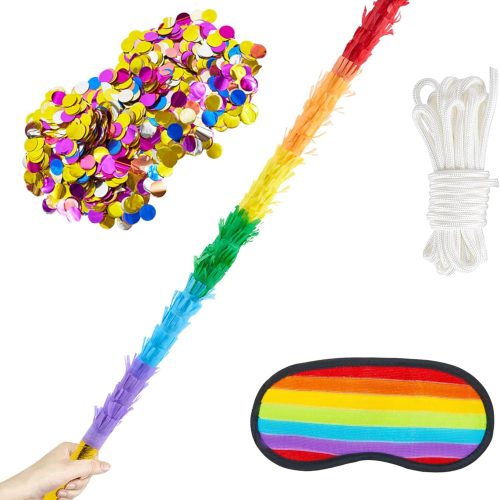 1 PCFING 30 Inch Piñata Stick Kit Rainbow Very Sturdy Will Not Break, Suitable for Boys Girls Adults Can Have Fun at Any Party