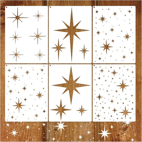Large Star Stencil for Painting Reusable Paint Stencils for Walls Twinkle Star Wall Drawing Stencils for Painting on Wood Craft Canvas Fabric Home Decoration(Small Twinkle)