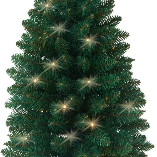 1 Pre-Lit Artificial Christmas Tree 3Ft, Battery Operated Desktop Xmas Tree with 50 LED 160 Branch Tips Mini Christmas Tree Decoration Indoor Outdoor
