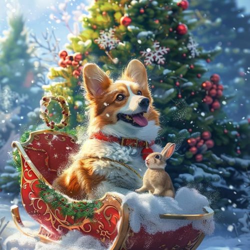 Paint by Numbers Kit for Adults Beginner Dog, Acrylic Christmas Oil Painting by Numbers Kits with PaintBrushes Paintwork Art Crafts Canvas for Home Decor 16x20 inch d5