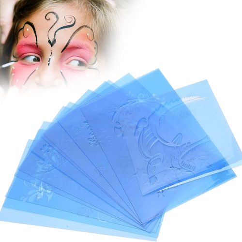 1 Face Painting Template Stencils, 12Pcs Reusable Face Paint Stencils, Easy Face Body Painting Make up Template Set, DIY Face Painting Art Stencil for Halloween Christmas Party