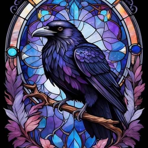 1 GMETINC Diamond Painting Kits for Adults, Crow DIY 5D Diamond Art Kits Full Drill Diamond Dots Paintings with Diamonds Gem Art and Crafts Home Decor 12x16inch