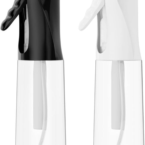 1 IMPORX Continuous Spray Bottle for Hair (10.1oz/300ml) 2 Pack Home Essentials Spray Bottles For Cleaning Empty Ultra Fine Water Mister Sprayer For Hairstyling Garden Plants Curly Hair Perfume Etc