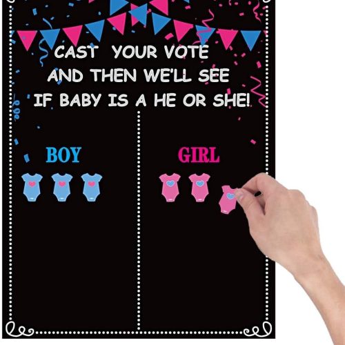 1 MISS FANTASY Gender Reveal Decorations - 54 Voting Gender Reveal Games Gender Reveal Ideas Boy or Girl Games Party Supplies for Gender Reveal Voting Use Gender Reveal Decor