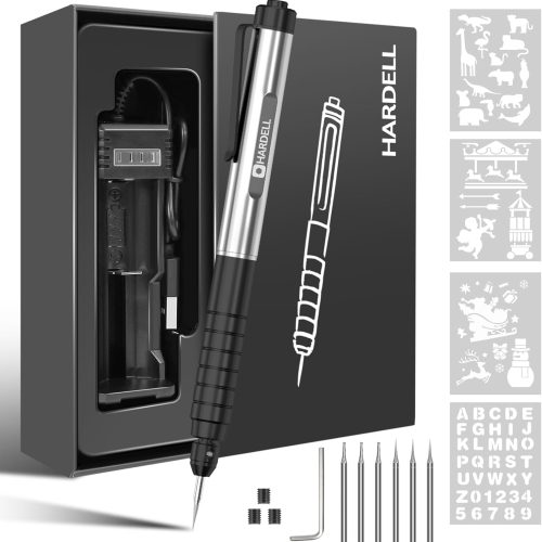 Electric Engraving Pen, HARDELL Engraver Tool 37000RPM, USB Cordless Engraving Machine for Artists&DIYers, Portable DIY Rotary Engraver for Jewelry Wood Glass Stone Carving