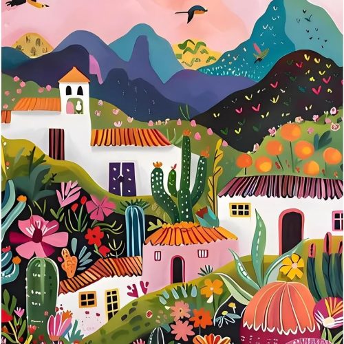 Paint by Numbers for Adult, Landscape Paint by Numbers Kit for Adults Beginners, DIY Landscape Acrylic Painting on Canvas for Home Wall Art Decor 16x20 Inch