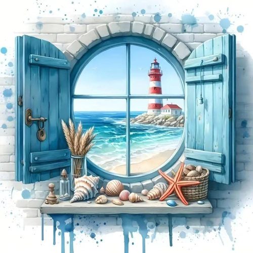 1 ZQEATRY Lighthouse 5D Diamond Painting Kits for Adults,DIY Round Lighthouse Landscape Theme Diamond Art Kits for Beginners,Full Drill Mosaic Art for Adults Relax Home Wall Decor 11.8 X 11.8Inch