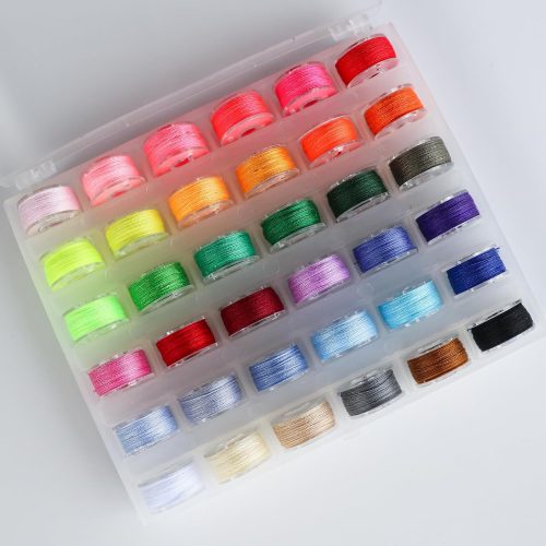 Sewing Machine Bobbins with Storage Case, 36 Pieces, Pre-Wound Multi-Color Thread Set for Hand and Machine Sewing Assorted Colors Perfect Tools for DIY