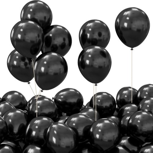 Black Balloons For Arch Decoration Latex Balloons 60pcs Black 12 Inch Balloons Matte Balloons Birthday Balloons For Birthday Baby Shower Wedding Party Supplies Christmas Decoration Halloween Balloons