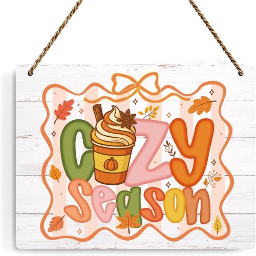 Fall Decor, Fall Decorations for Home, Autumn Room Decor, Boho Pumpkin Farmhouse Rustic Wood Hanging Sign for Harvest Thanksgiving Porch Living Room Bedroom Indoor Outdoor Home Decorations