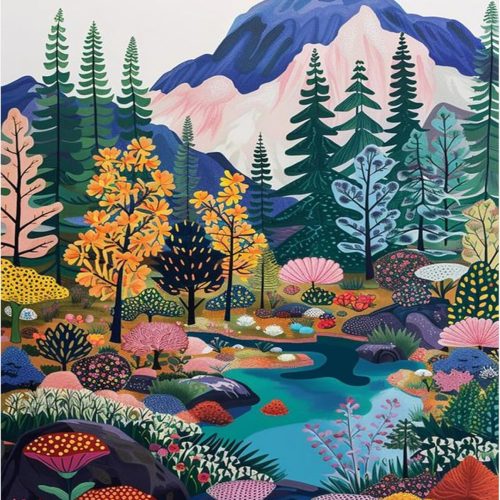 1 YALKIN Paint by Numbers for Adult Kits, DIY Landscape Oil Acrylic Painting Paint by Numbers on Canvas, Adults Paint by Numbers Kits Drawing Paintwork for Home Decor 16x20 inch/40X50CM (No Frame)