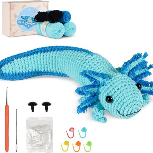 1 Crochet Kit for Beginners Animal,Crochet Animal Kits,Crocheting Kit for Starters,Learn to Crochet with Step-by-Step Video Tutorials,Beginner Crochet Kits for Adults(3 Plants Family)