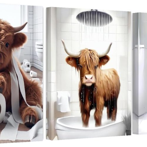 3 Pack Cow Diamond Art Kits for Adults - Farm Animal Humor 5D Diamond Painting Kits, Full Drill Diamond Dot Gem Art Kit for Adults Wall Home Decor Arts Craft 12x16 inch