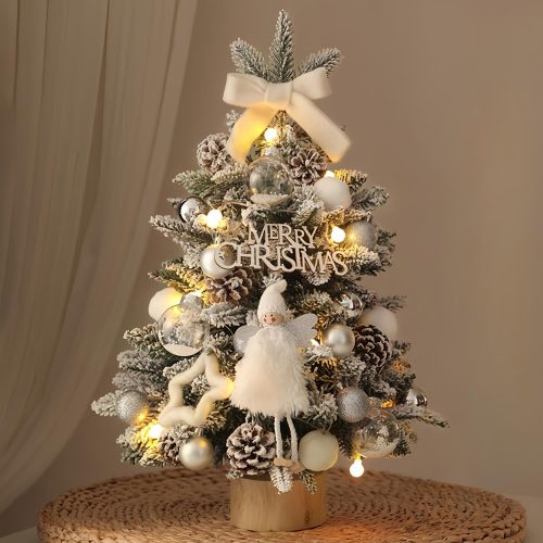1 Mini Christmas Tree 1.5ft Tabletop, Pine Artificial Tree with Xmas Ornaments, Decorations for Home&Office