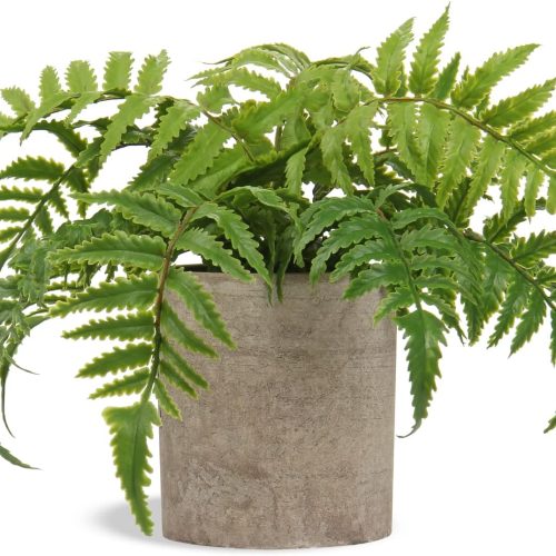1 Small Fake Plant Potted Plants Artificial Decor Silk Boston Ferns Plant Faux Plants in Pots for Home Living Room Bedroom Desk Bathroom Window Shelf Farmhouse Decoration