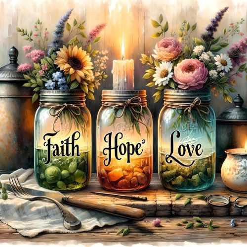 1 Diamond Art Kits for Adults, Inspirational Diamond Painting Kits for Beginners, 5D Vase Round Full Drill Gem Art for Adults, Paint by Diamonds Pictures DIY Crafts Kits 16x12inch