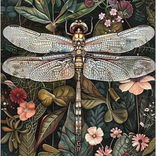 1 Paint by Numbers for Adult, Dragonfly Paint by Numbers Kit for Adults Beginners, DIY Dragonfly Acrylic Painting on Canvas for Home Wall Art Decor 16x20 Inch