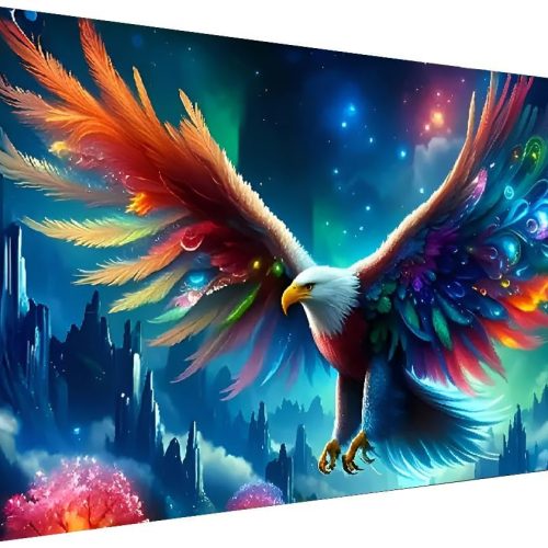 1 mjcakrn Large Diamond Painting Kits for Adults, Eagle Diamond Art Kits for Beginners, 5D Full Drill Abstract Diamond Art Painting Kits Crystal Gem Art DIY Crafts Kits for Home Wall Decor 28x16inch