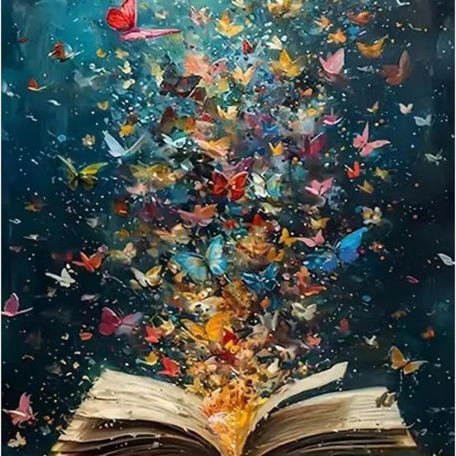 1 ZQEATRY Diamond Painting Kits for Adults Beginner,Butterfly On Book Page Diamond Art Kits,DIY 5D Full Drill Paint by Diamonds with Paintings Arts and Crafts for Home Decor 12 X 16Inch