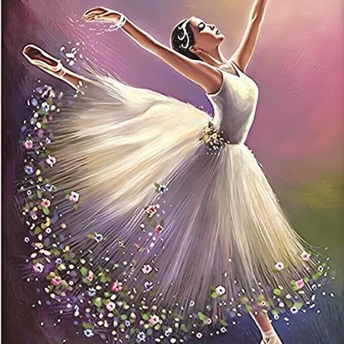 Diamond Painting Kits Ballerina, 5D DIY Full Drill Diamond Art Gift Kits for Adult, Home Decoration (30 X 40 cm/12 X 16 inches)