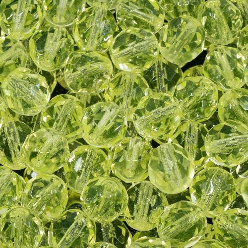1 25 pcs Faceted Fire Polished Pressed Czech Glass Beads 8mm (0.32in), 80130 Uranium Transparent Yellow