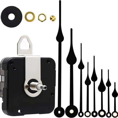 1 TIKROUND Quartz DIY Wall Clock Movement Mechanisms Battery Powered DIY Repair Parts Replacement with 4 Sets Hands,3/10 Inch Maximum Dial Thickness,29/32 Inch Total Shaft Length.