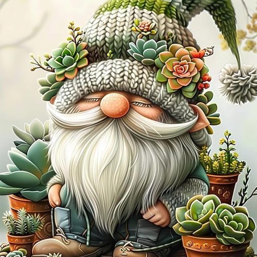 Easy Paint by Numbers Kit for Adults Beginner, Gnome Adult Paint by Number Kits on Canvas, DIY Painting with Numbers for Adults, Acrylic Simple Oil Paint by Number Kits for Home Wall Decor 16x20 In