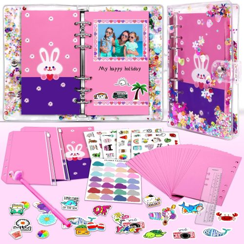 DIY Journal Kit for Girls, 6-13 Years Old - Kids Scrapbooking Kit with Gift Ideas for Birthdays