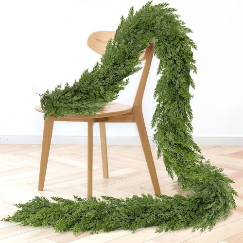 Christmas Garland,Artificial Pine Cypress Garland with Berry and Pinecone,Christmas Greenery Garland for Mantle,Table,Stair Handrail,Indoor,Outdoor Christmas Decorations(5.9FT