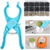 Roamall Safety Eye Tool - 230 PCS Crochet Eyes Amigurumi for Crocheting Stuffed Animals Safety Eye Snapper Tool Fits 5-30mm Eyes Doll Making Supplies Blue