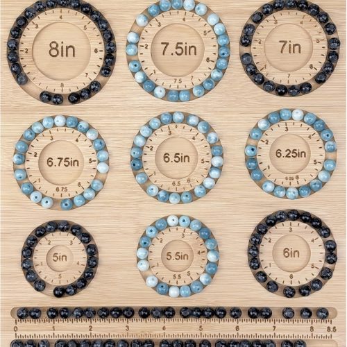 1 Petoysoso Bead Boards for Jewelry Making, Bamboo Beading Board for Jewelry Bracelet Making, Bracelet Bead Board, Bracelet Bead Board for Bracelet, Jewelry Making Supplies,Bead Tray 5" to 8"