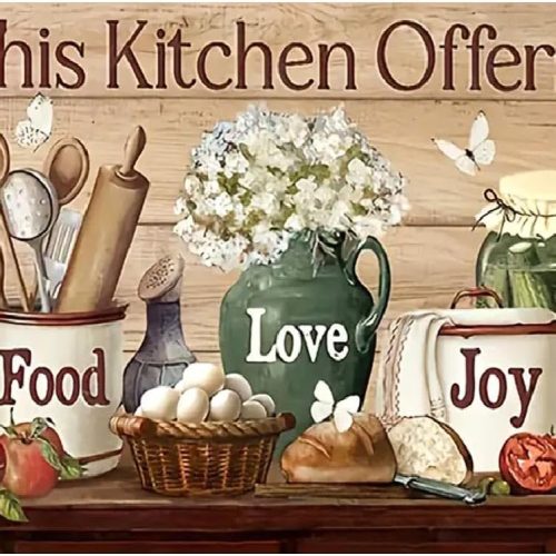 1 JFYHAB Kitchen Diamond Art Kits for Adults, Food Diamond Painting Kits for Adults Beginners, DIY 5D Diamond Painting with Round Gem Art Kits for Adults for Gift Home Wall Decor 12x16 Inch